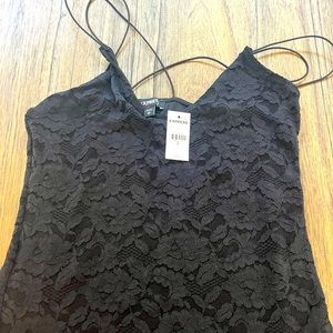 Express black strappy top